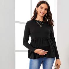 Однотонный топ для беременных Shein
