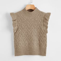 Однотонный трикотажный жилет Shein