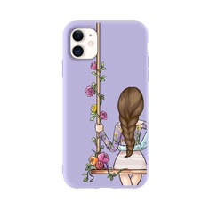 Чехол для iPhone с принтом девочки Shein