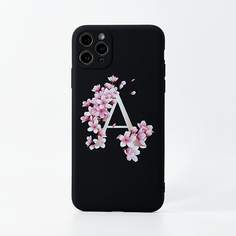 Чехол для iPhone с цветочным и текстовым принтом Shein