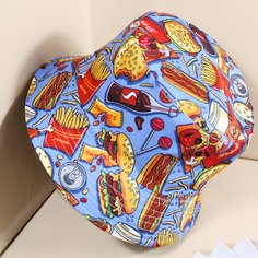 Двусторонняя шляпа с рисунком гамбургера Shein