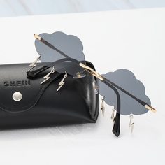 Мужские солнцезащитные очки без оправы в форме облаков Shein