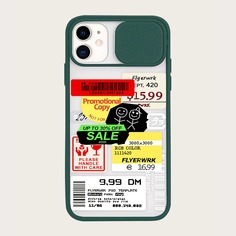Чехол для iPhone с крышкой для камеры и принтом Shein
