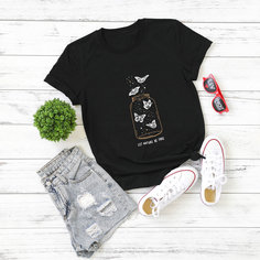 Животный Повседневный Футболка размера плюс Shein