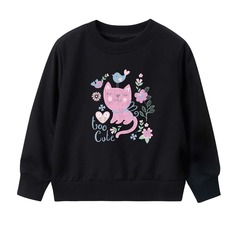 Мультяшный принт Повседневный Свитшоты для девочек Shein