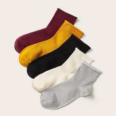 Однотонные носки 5 пар Shein