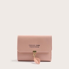 Кошелек с текстовым принтом и декором Shein