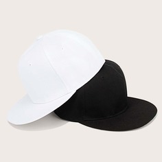 2шт Мужская однотонная бейсболка Shein
