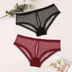 2 пакета сетчатые трусики размера плюс Shein