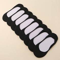 Однотонные невидимые носки 8 пар Shein