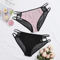 2 пакета сетчатые трусики размера плюс Shein