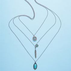 Многослойное ожерелье с бирюзой Shein