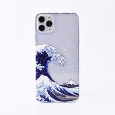 Чехол для iPhone с узором большей волны в Канагаве Хокусая Shein
