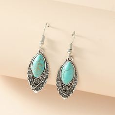 Серьги-подвески с бирюзой Shein