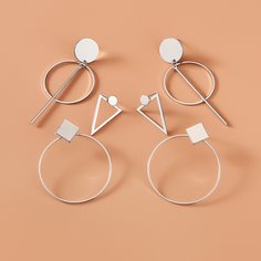3 пары серьги в геометрической форме Shein