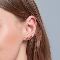 Серьги-каффы с декором цветка Shein