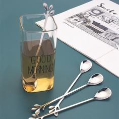 Ложка в форме веток 4шт Shein