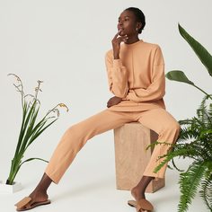 Брюки-клеш из смесового хлопка Shein