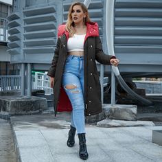Astrid ватное пальто с капюшоном и карманом на молнии Shein