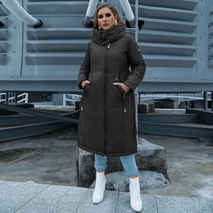 Astrid ватное пальто с капюшоном, поясом и молнией Shein