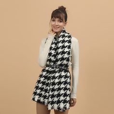 Шарф с необработанным краем и рисунком "хаундстут Shein