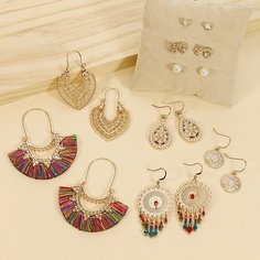 Серьги с искусственным жемчугом и бисерами 8 пар Shein