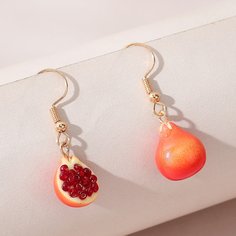 Серьги-подвески с декором фруктов Shein