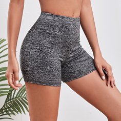 Байкерские шорты с широкой талией Shein