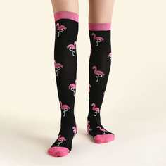 Длинные носки с рисунком фламинго Shein
