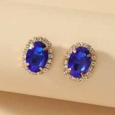 Серьги-гвоздики с драгоценными камнями Shein