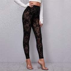Цветочный Повседневный Леггинсы Shein