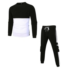Мужские двухцветные свитшот и брюки с карманом Shein
