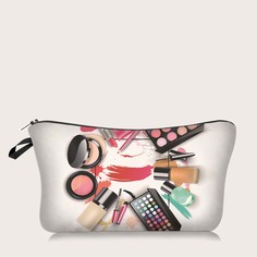 Косметичка с косметическим рисунком Shein