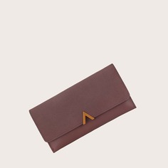 Длинный складной кошелек с металлическим декором Shein