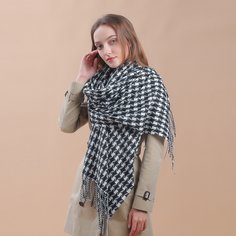 Двухцветный шарф с бахромой Shein