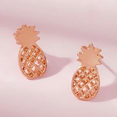 Серьги-гвоздики в форме ананаса Shein