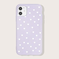 Чехол для iPhone с принтом сердечка Shein