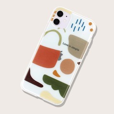 Прозрачный чехол для iPhone с узором Shein