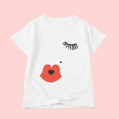 Объект Повседневный Футболки для маленьких девочек Shein