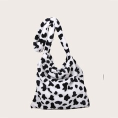 Сумка через плечо с коровьим узором для девочек Shein