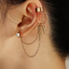 1шт серьги со стразами Shein