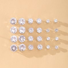 12 пар серьги-гвоздики со стразами для девочек Shein