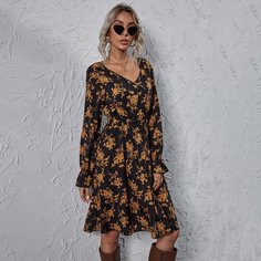 Цветочный принт Повседневный Платья Shein