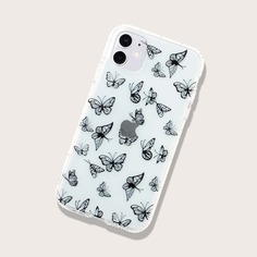 Чехол для iPhone с принтом бабочки Shein