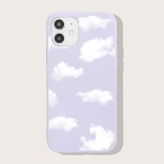 Чехол для iPhone с узором облака Shein