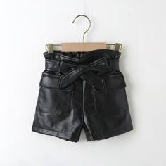 Карман Одноцветный Повседневный Шорты для девочек Shein