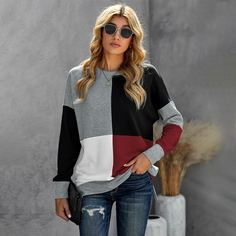 Контрастный свитшот Shein