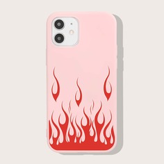 Чехол для iPhone с узором огня Shein