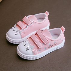 Балетки с мультипликационной вышивкой для девочек Shein