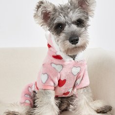 Плюшевая пижама для домашних животных с узором сердечка Shein